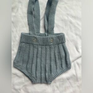 Gray Knit Kids Overalls